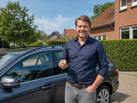 Verkäufer aus Moers mit dem verkauften Fahrzeug