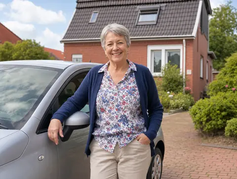 Verkäufer aus Kempen mit dem verkauften Fahrzeug