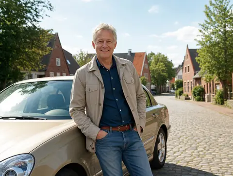 Verkäufer aus Dinslaken mit dem verkauften Fahrzeug